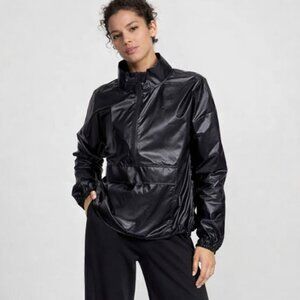 Under Armour Metallic Woven Anorak Jacket - Black, Large